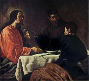 VELAZQUEZ, Diego Rodriguez de Silva y The Supper at Emmaus oil on canvas